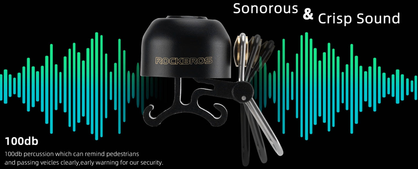 ROCKBROS cykelklocka styr klassisk, mountainbike retro cykelklocka hög klocka cykel kopparcykelklocka för 22-34 mm