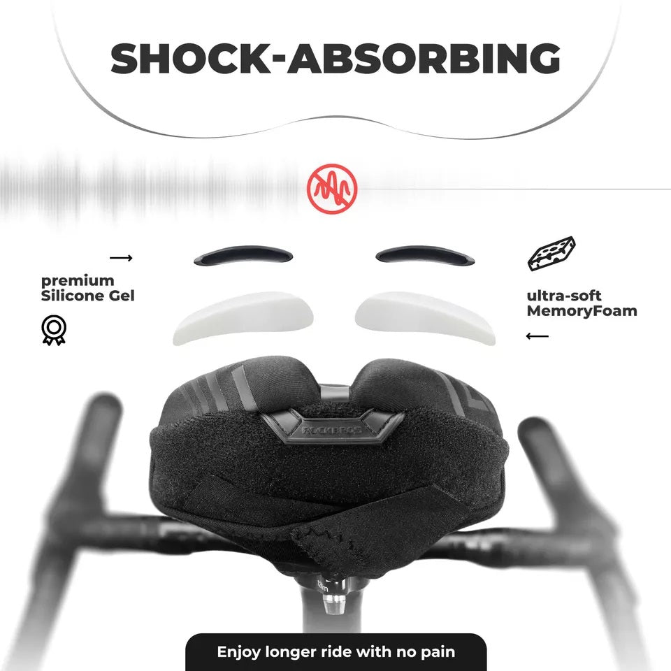 ROCKBROS cykelsadelöverdrag gel sadelöverdrag med regnskydd unisex