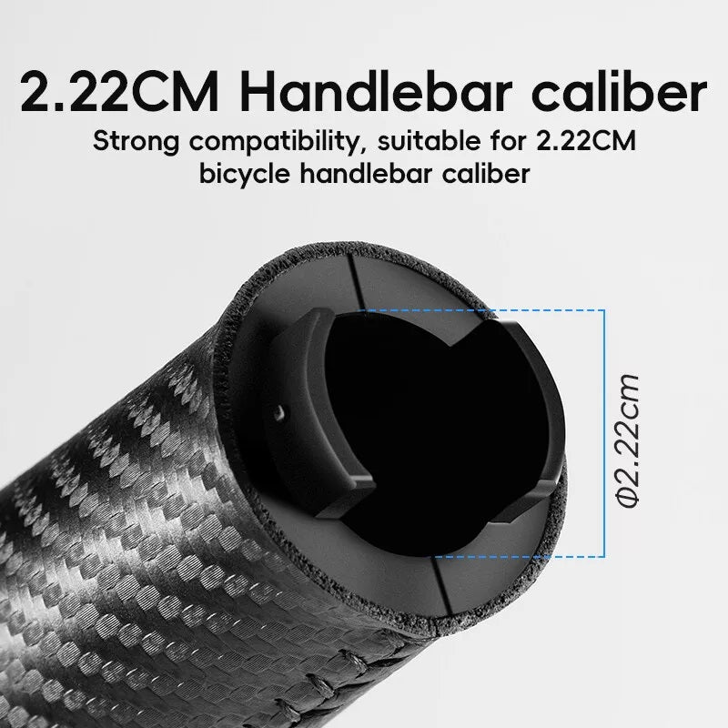 ROCKBROS Cykelgrepp Carbon Mönster Cykelstyre Handtag Dubbellås 22,2 mm