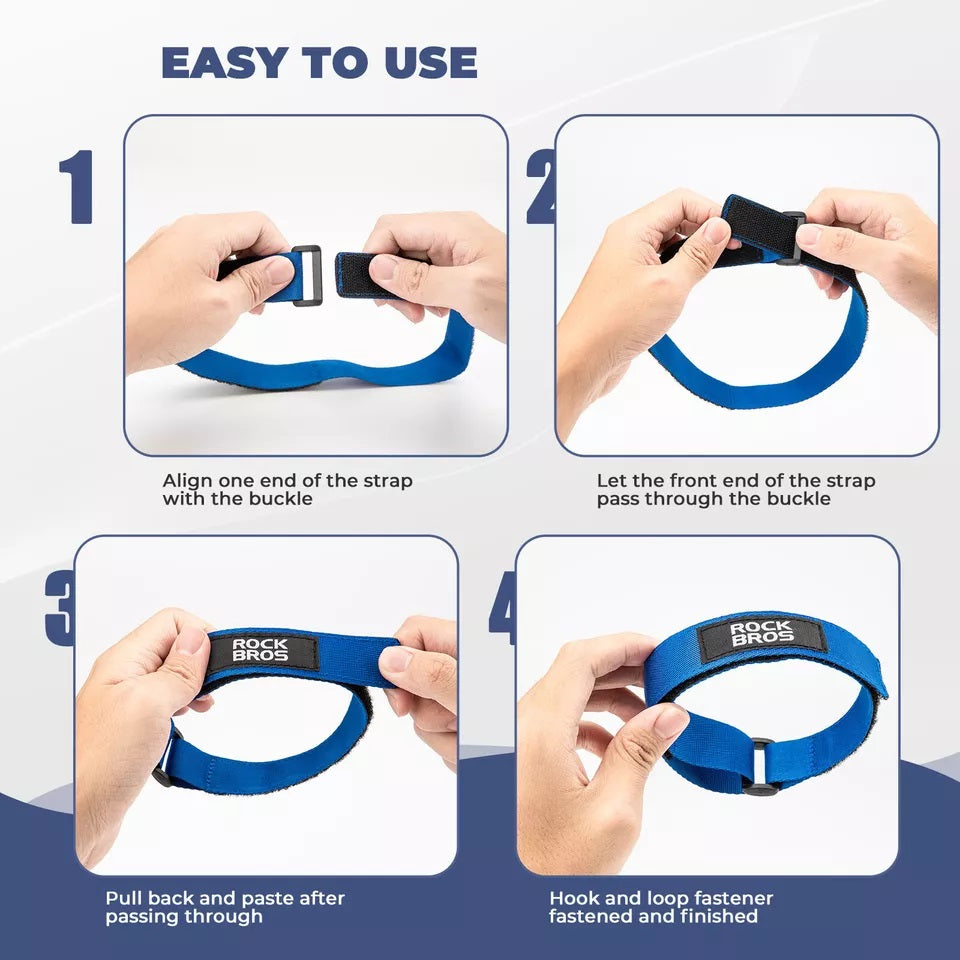ROCKBROS Kardborreband surrningsband surrningsband 49,8 cm cykelremmar för fastsättning