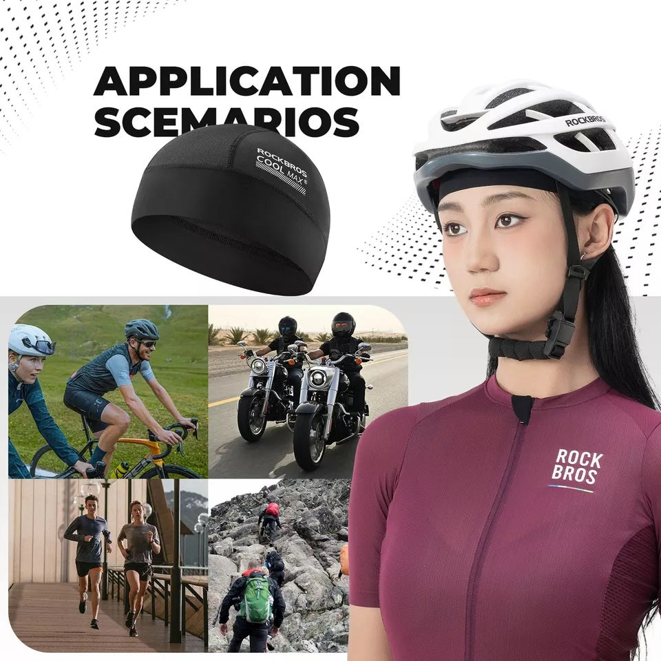 ROCKBROS cykelkeps COOLMAX under keps cykelhjälm keps cykelkeps sommar UPF50+