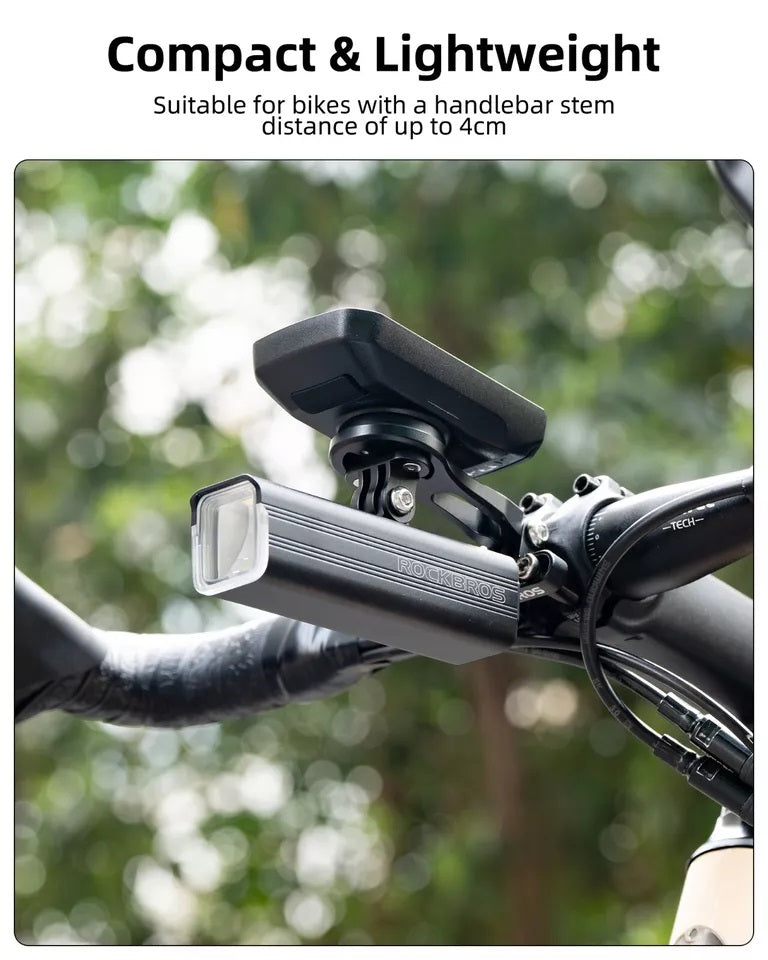 ROCKBROS cykeldatorfäste för Garmin Bryton Wahoo GPS-styrhållare aluminium