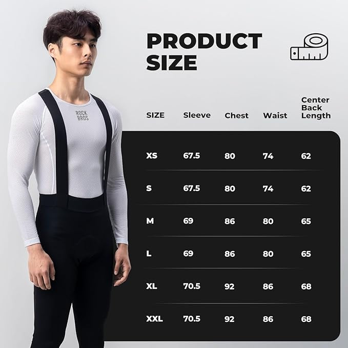 ROCKBROS långärmad skjorta herrcykeltröja, snabbtorkande funktionsskjorta, cykelkläder, fitnesströja för cykling, löpning, tennis, vandring, herr