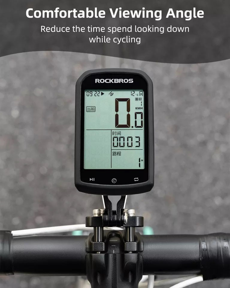 ROCKBROS cykeldatorfäste för Garmin Bryton Wahoo GPS-styrhållare aluminium
