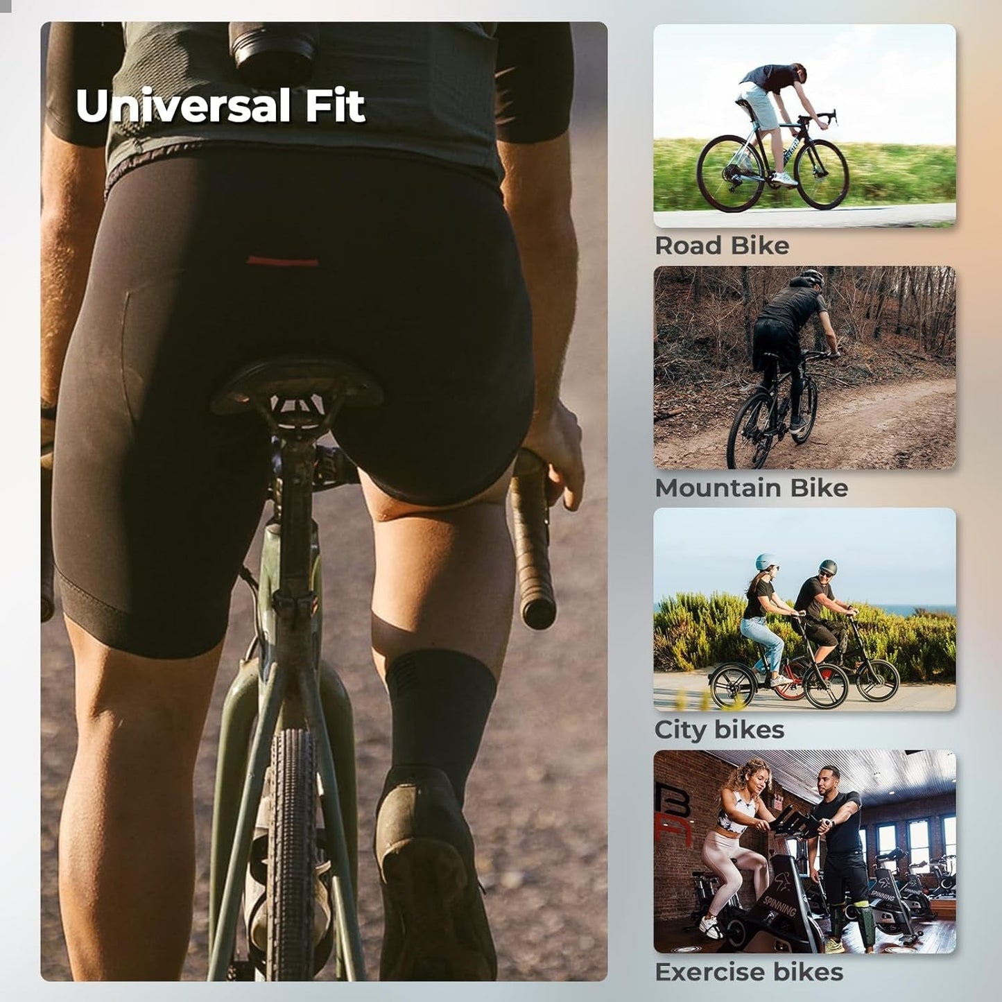 ROCKBROS Gel-sadelskydd Cykelsadel-gelöverdrag Vadderat cykelsits med vattentätt sadelskydd för män och kvinnor 28cm x 17,5cm Blå/Röd