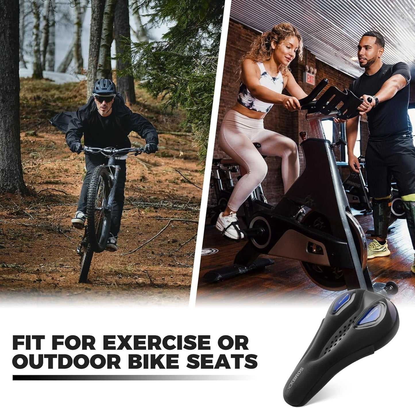 ROCKBROS cykelsadelöverdrag gelöverdrag för cykelsits med vattentäta sadelöverdrag sadelskydd cykelsadelöverdrag för landsvägscykel mountainbike sadelöverdrag för män och kvinnor