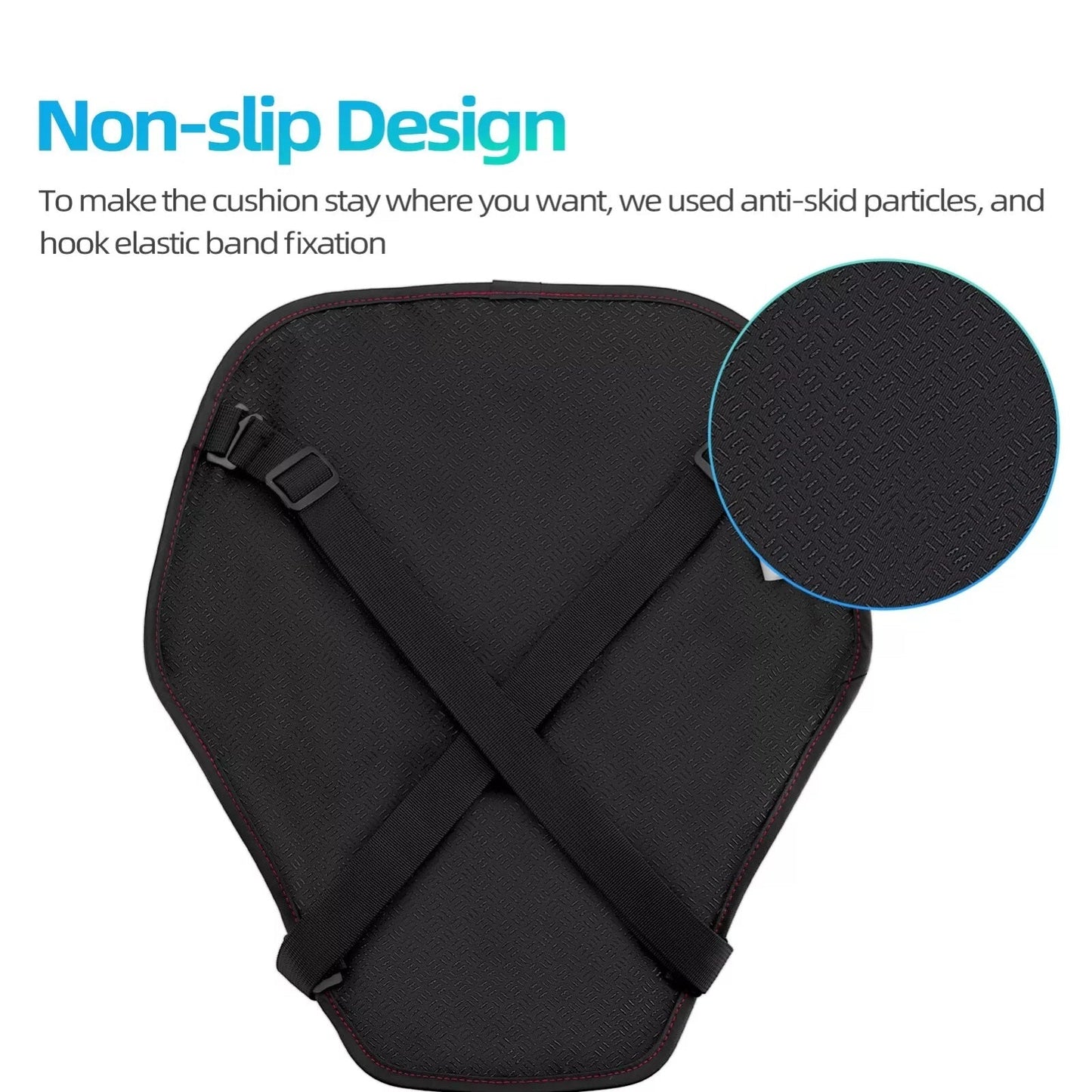 ROCKBROS motorcykelsadelskydd Vattentätt stötdämpande 3D uppblåsbar sadel