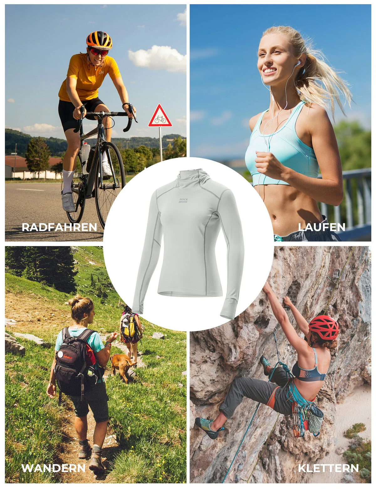 ROCKBROS Damcykeltröja med lång ärm