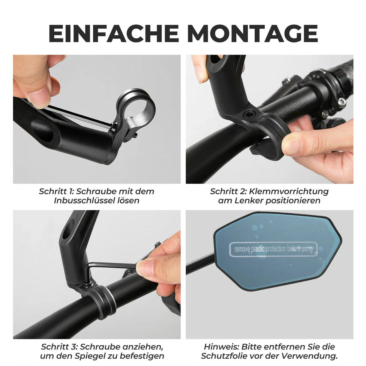 ROCKBROS Cykelspegel tillbakspegel för cykel styre 20–23 mm