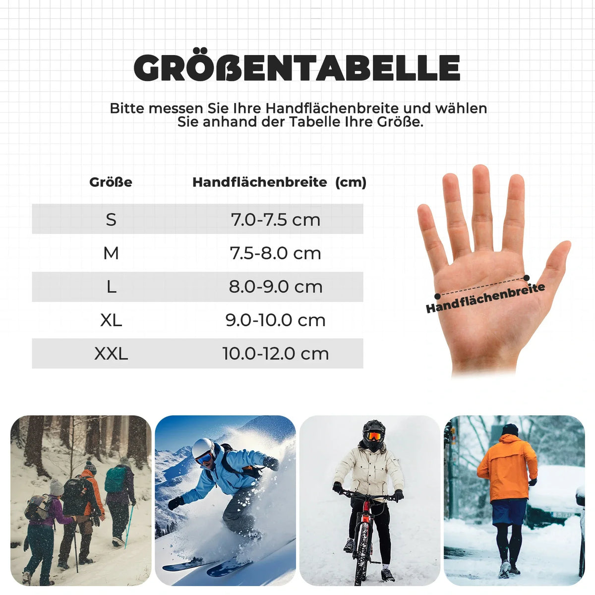 ROCKBROS Cykelhandskar Vinter Thinsulate Värmande Handskar Touchscreen