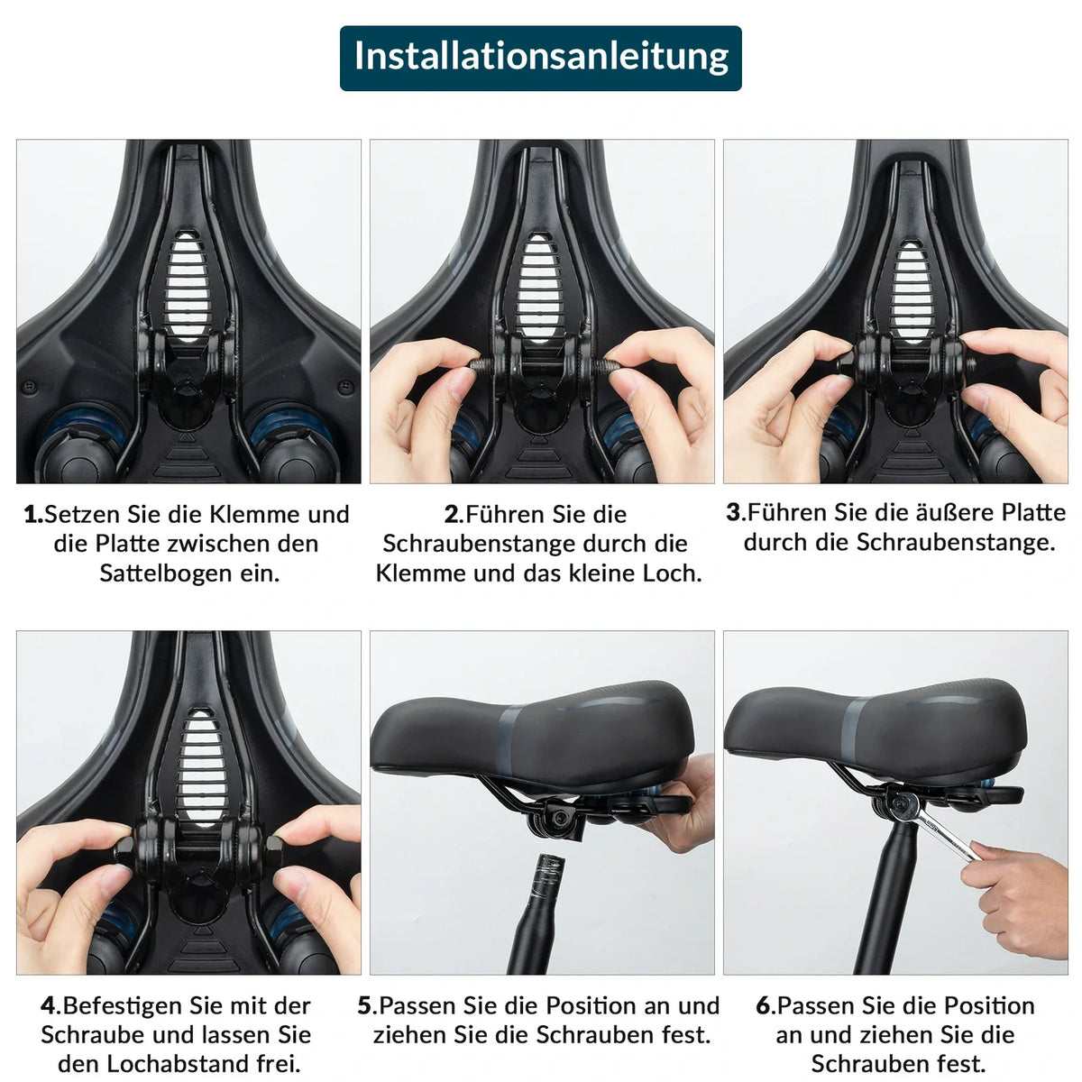 ROCKBROS Cykelsadel med Memory-Foam, Bekväm & Tryckavlastande