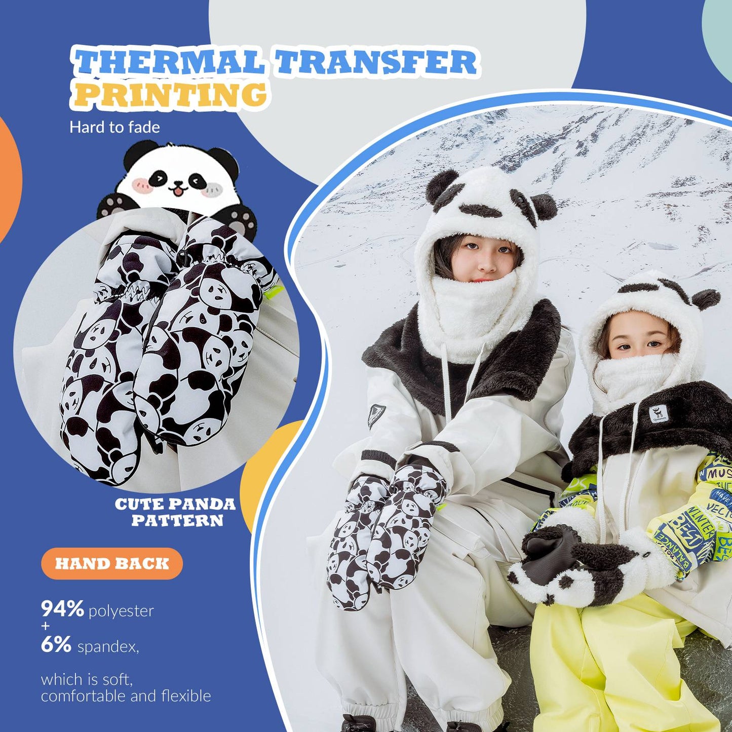 Barnhandskar Vindtäta Vattentäta Varma För Snö Och Skidåkning Quantature