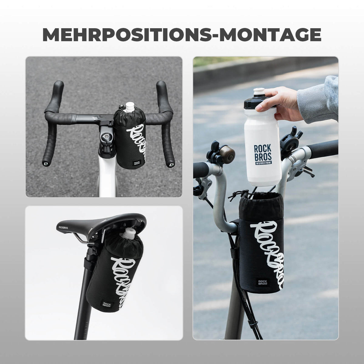 ROCKBROS Cykel Styrväska Mini 1L för Drickflaskor Ø9 cm