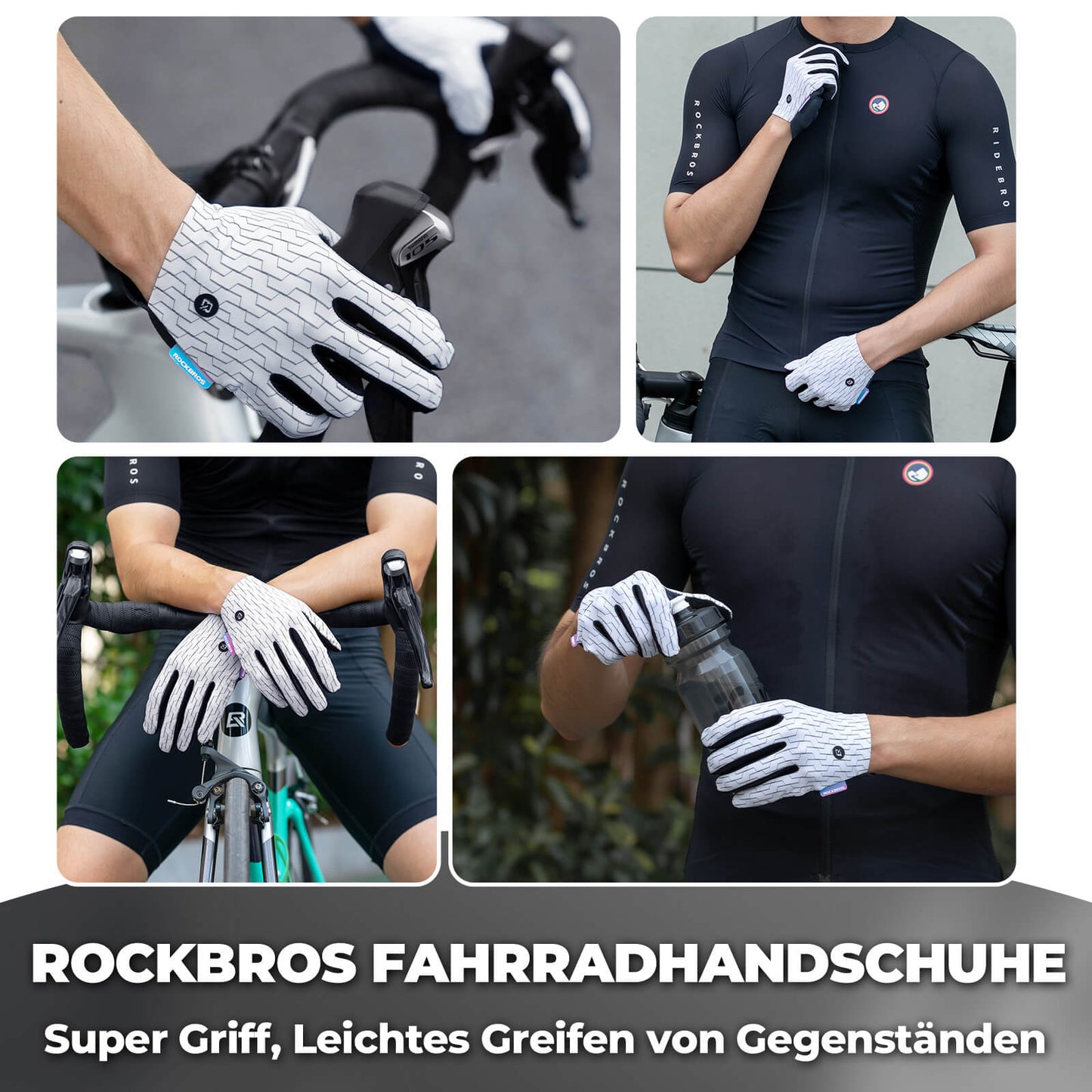 ROCKBROS cykelhandskar med pekskärmsfunktion