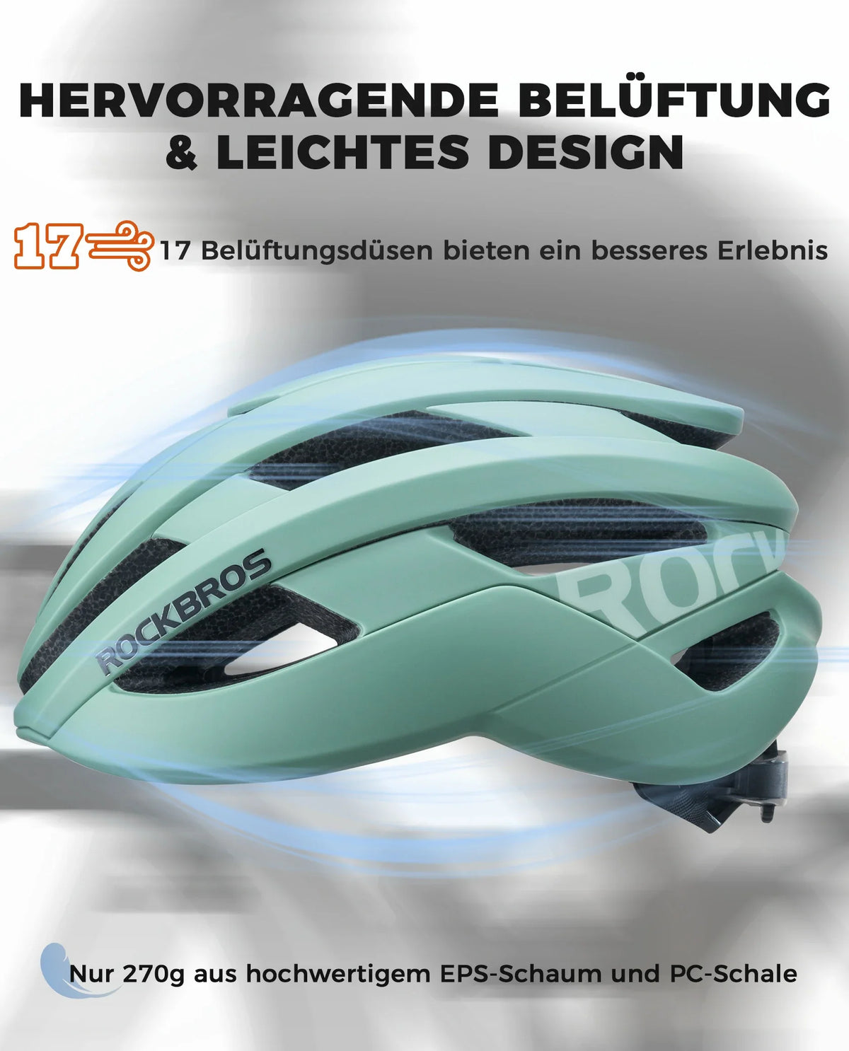 ROCKBROS Cykelhjälm Sport Mountainbike Skyddshjälm Andas 54-58cm