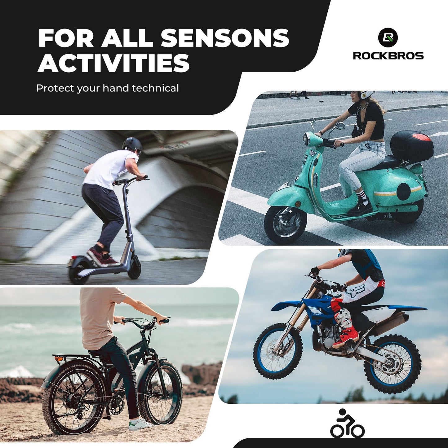 Herr- och damhandskar med pekskärm, vinterhandskar, ROCKBROS