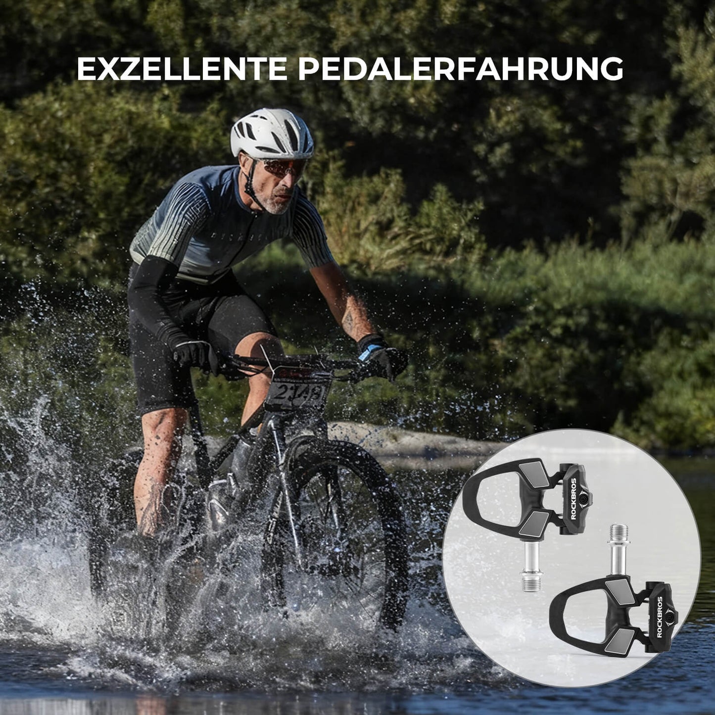 SPD cykelpedaler med justerbar spänning ROCKBROS