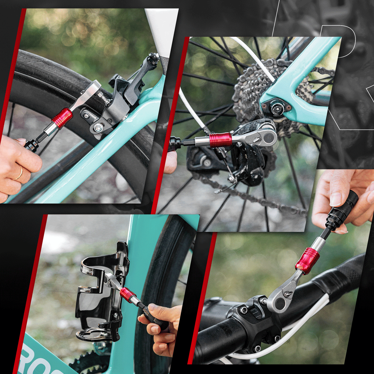 Spärrnyckelsats 1/4 tums mini reparationsverktyg ROCKBROS