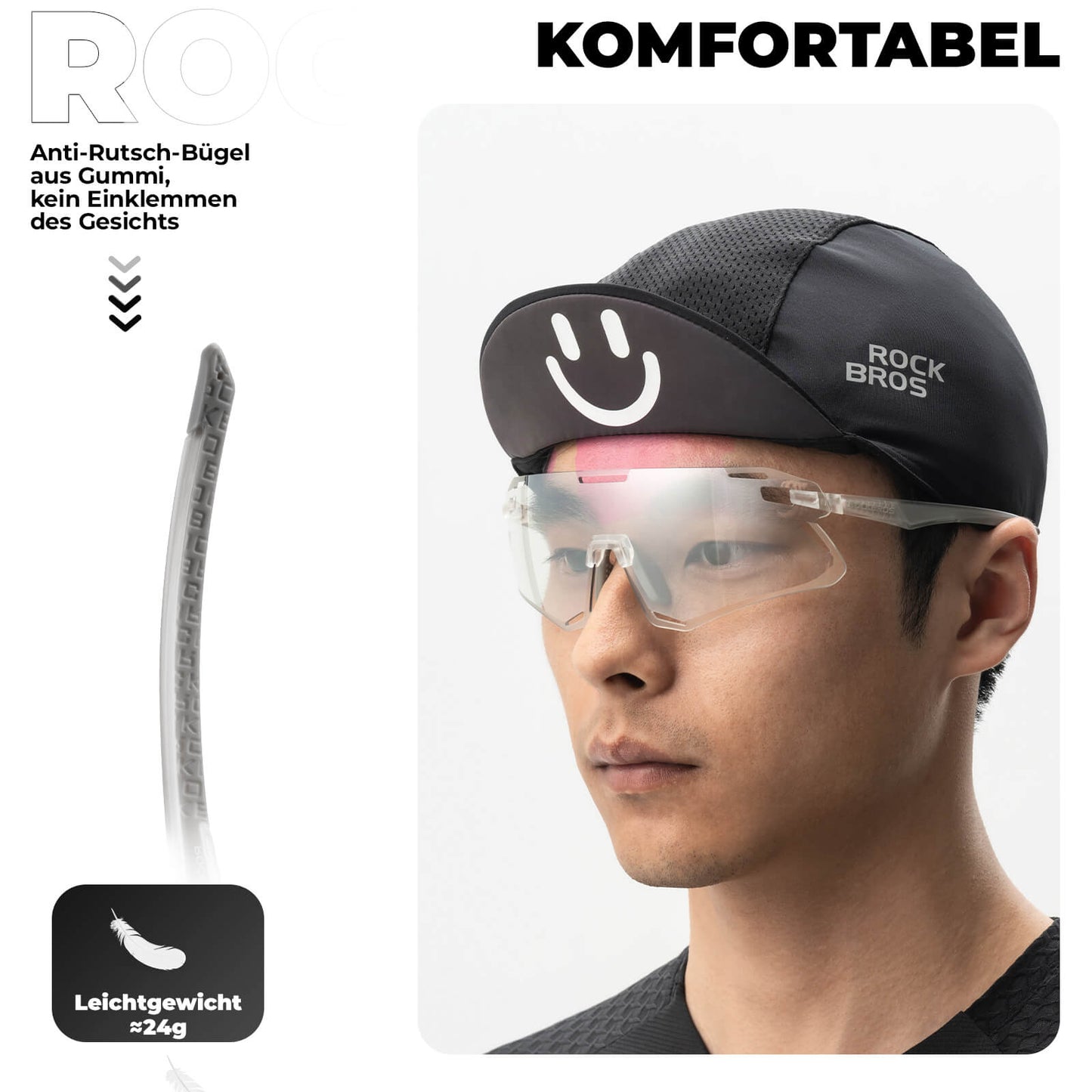 Solglasögon, vindtäta cykelglasögon för utomhussporter, ROCKBROS