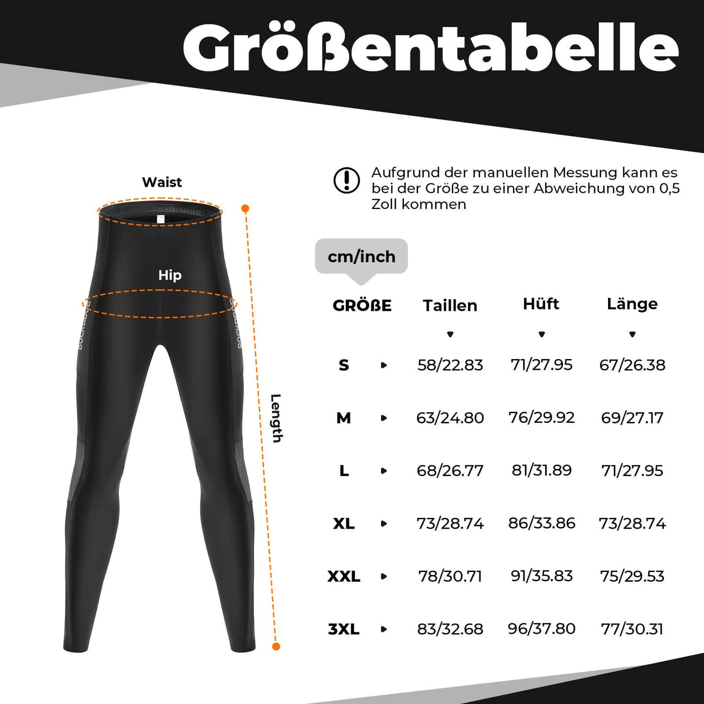 Vintertermocykelbyxor, fleecekompressionsleggings, 3 fickor, ROCKBROS