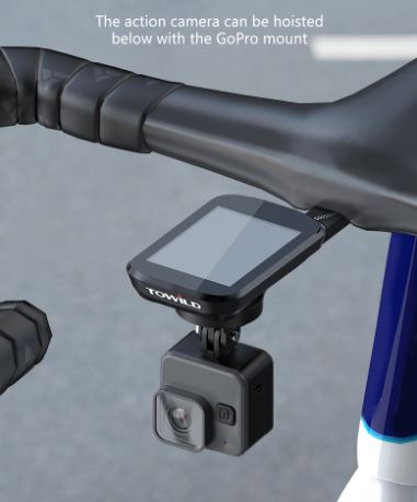TOWILD Integrerat förlängningsfäste för cykeldatorlampa och GoPro