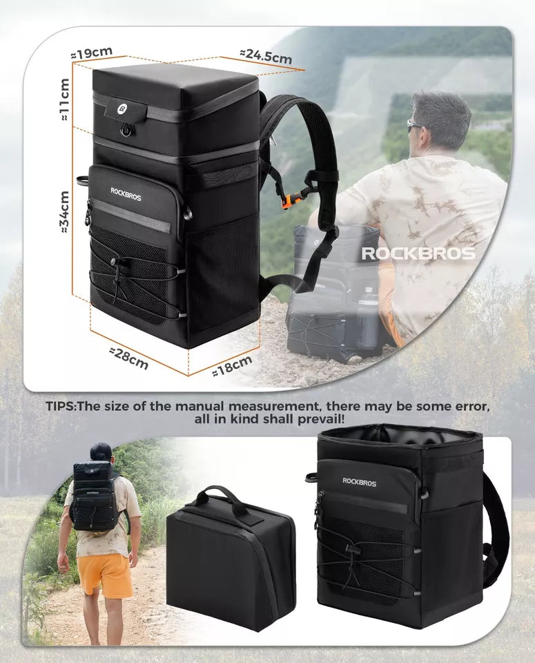 ROCKBROS Avtagbar ryggsäck Multifunktionell ryggsäck 3,5+14L Outdoor Travel