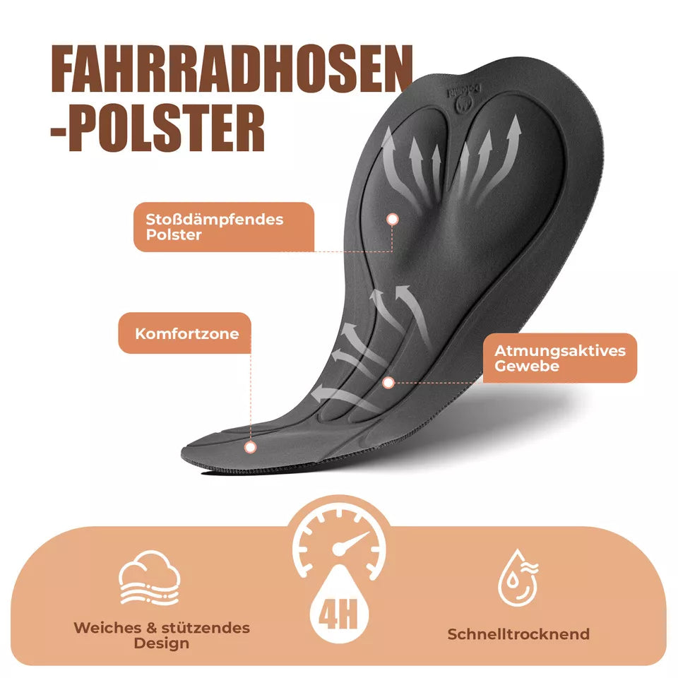 ROCKBROS cykelshorts, bib-shorts, långbyxor, vadderade MTB-cykelbyxor med remmar