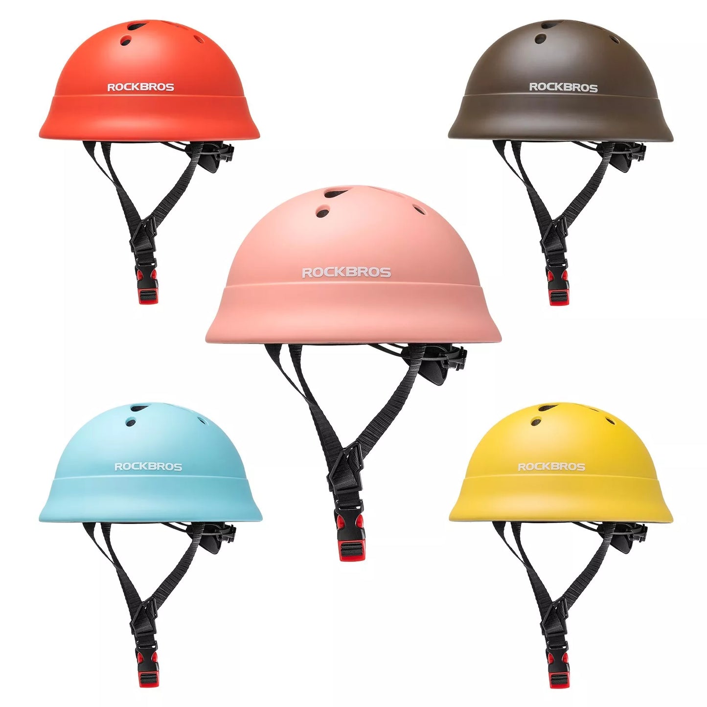 ROCKBROS barncykelhjälm, skyddshjälm, ungdomsidrottshjälm, barnhjälm för 48-52 cm