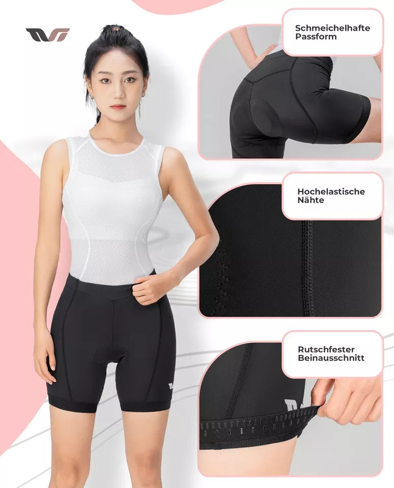 ROCKBROS landsvägscykelshorts för damer, cykel vadderade cykelshorts