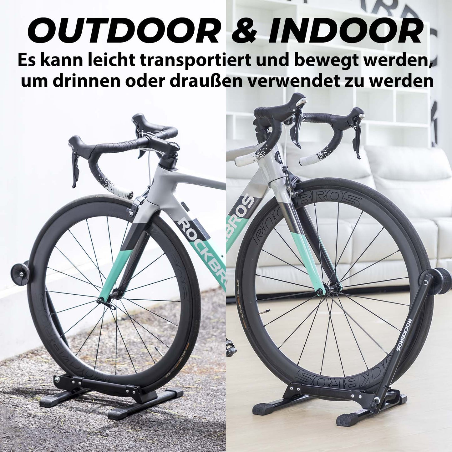 Hopfällbart cykelställ i aluminium, enkelsidigt cykelställ, ROCKBROS