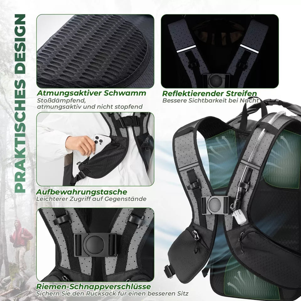 ROCKBROS cykelryggsäck avtagbar ryggsäck cykelryggsäck 24L vattentät resa