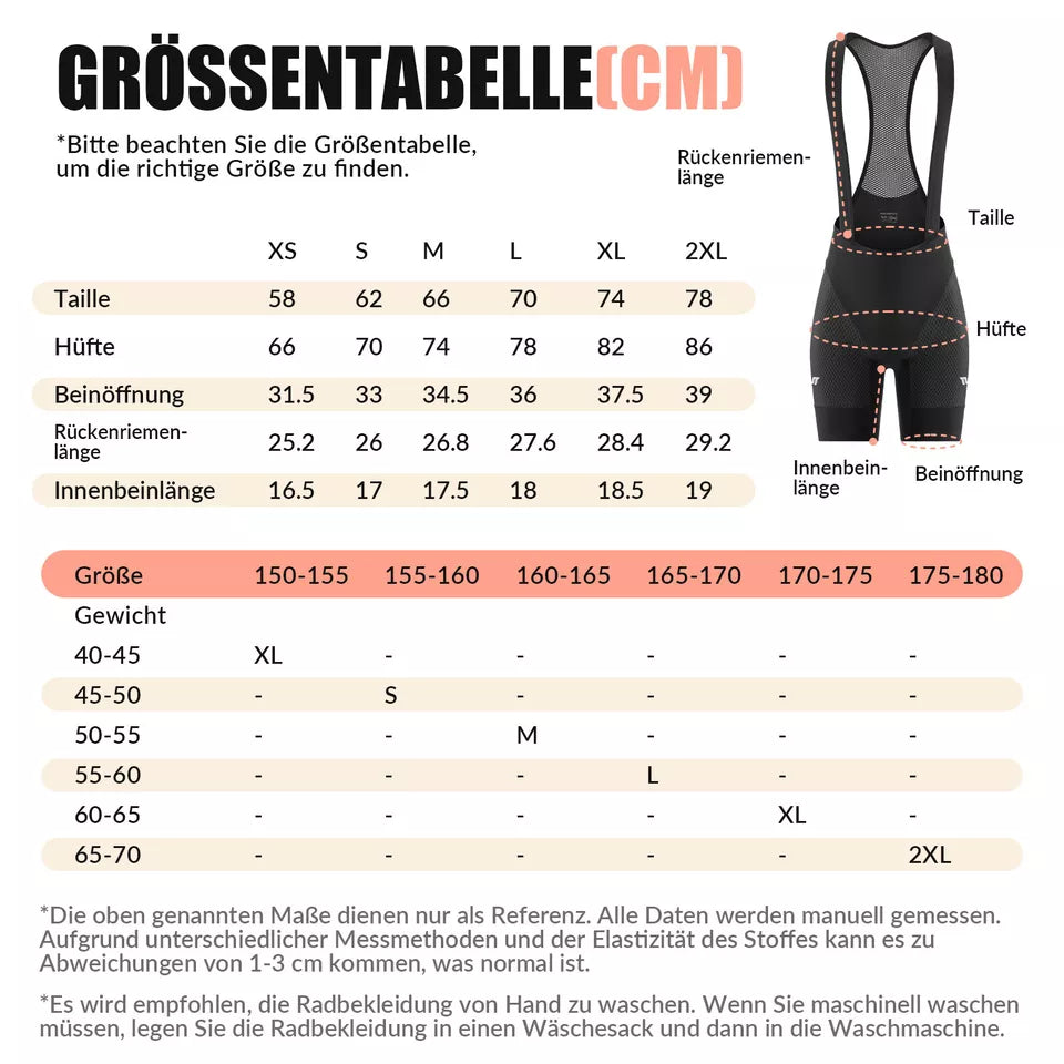 ROCKBROS TVI vadderade landsvägscykelshorts för dam med remmar