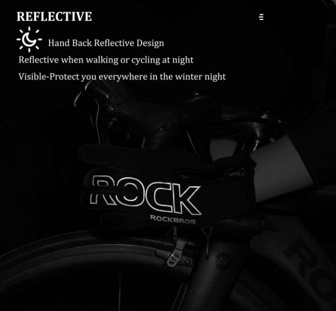 ROCKBROS Cykelhandskar Vinter Motorcykel Cykel Cykel Cykel MTB Handskar