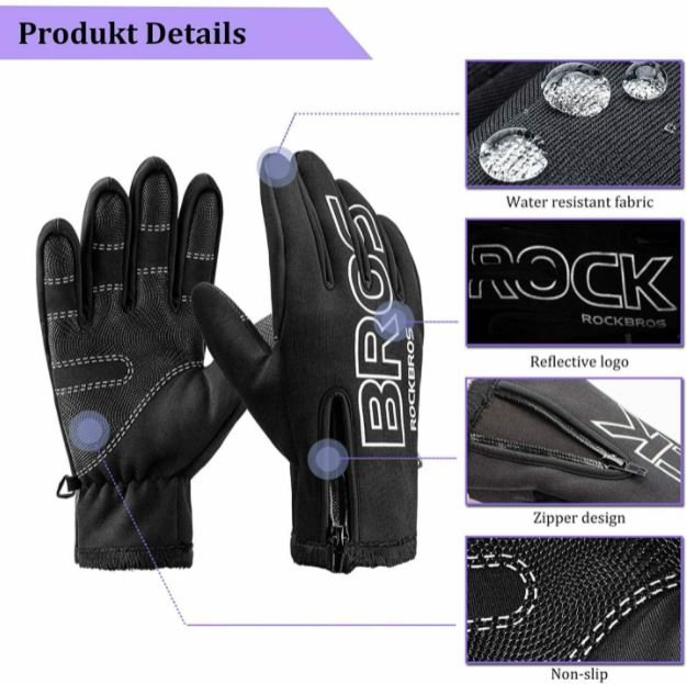 ROCKBROS Cykelhandskar Vinter Motorcykel Cykel Cykel Cykel MTB Handskar