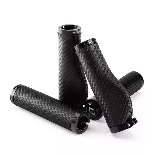 ROCKBROS Cykelgrepp Carbon Mönster Cykelstyre Handtag Dubbellås 22,2 mm