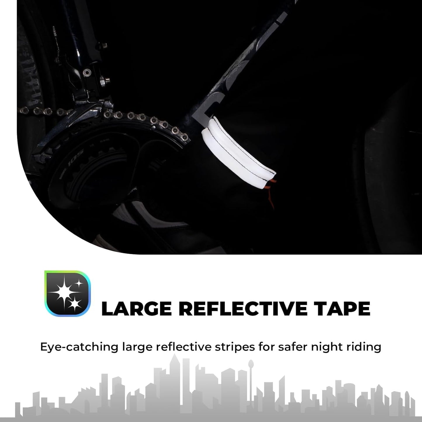 ROCKBROS Reflexband Elastiskt byxklämma Cykelbyxskydd Reflekterande byxband för utomhusjogging Cykling Löpning 1 par