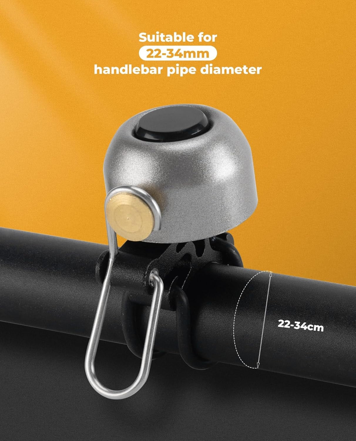 ROCKBROS cykelklocka styr klassisk, mountainbike retro cykelklocka hög klocka cykel kopparcykelklocka för 22-34 mm