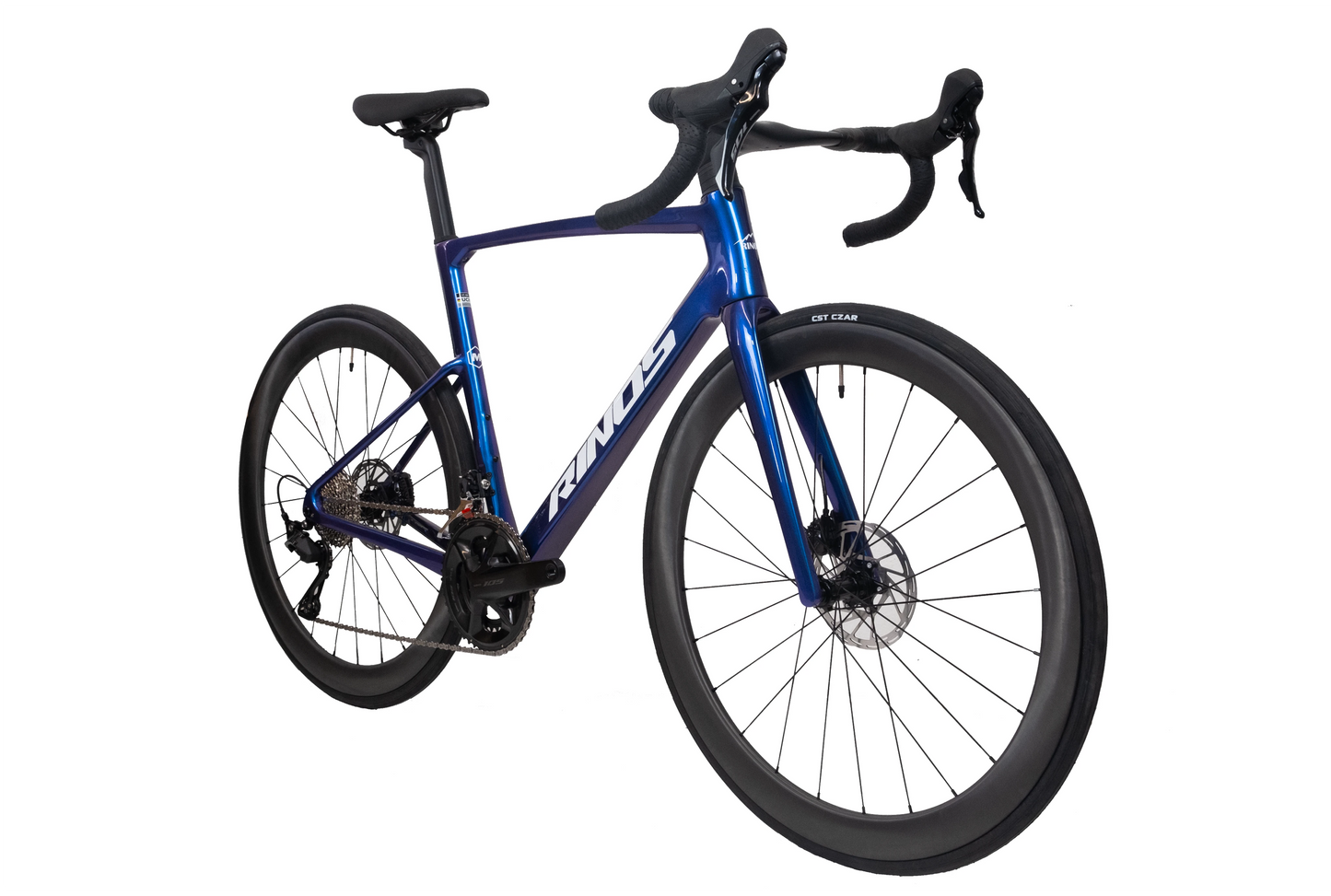 RINOS Helt kolfiber landsvägscykel Odin 4.1 Shimano 105 ST-R7120 24-växlad