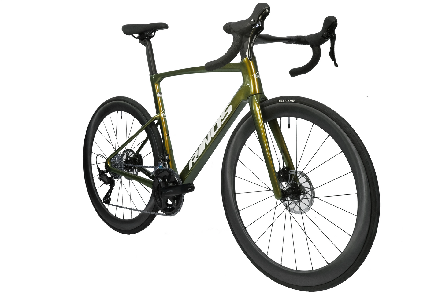 RINOS Helt kolfiber landsvägscykel Odin 4.1 Shimano 105 ST-R7120 24-växlad