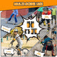ROCKBROS knäskydd för barn 6 i 1 set skateskydd inline knäskydd handledsskydd och armbågsskydd cykel skateboard sport för flickor och pojkar