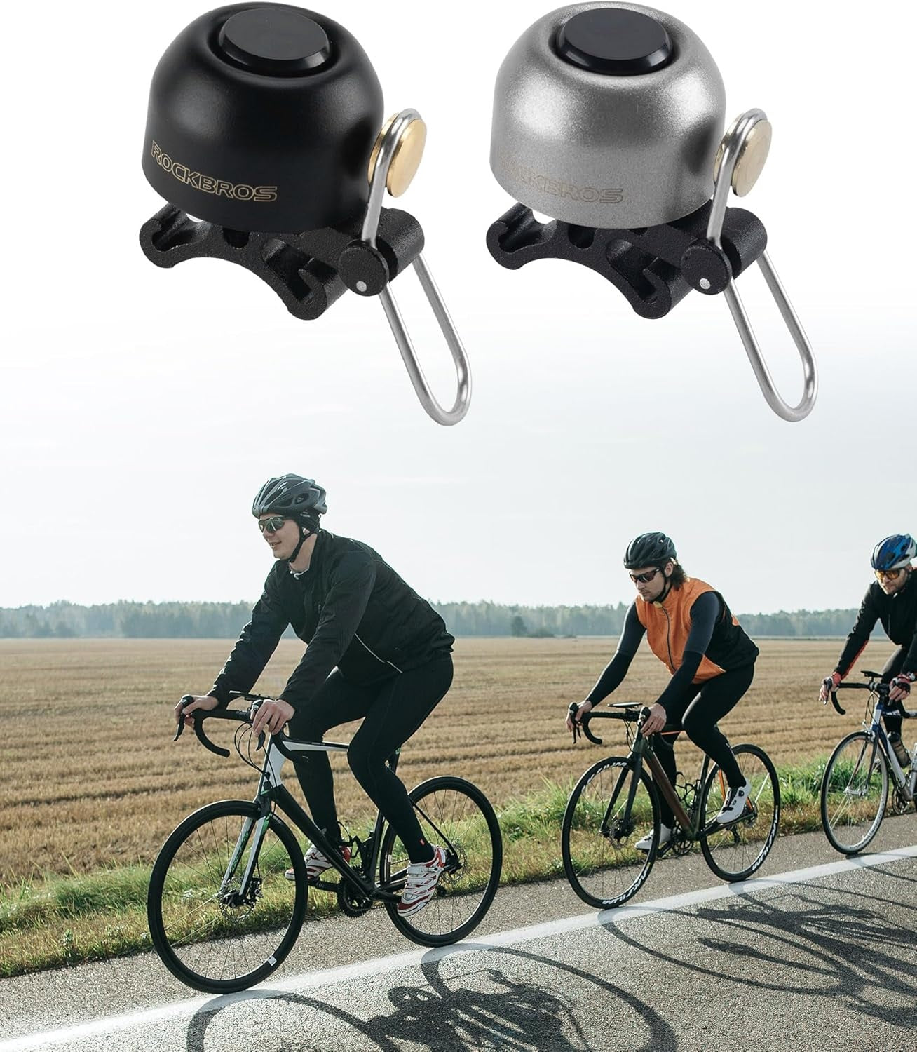 ROCKBROS cykelklocka styr klassisk, mountainbike retro cykelklocka hög klocka cykel kopparcykelklocka för 22-34 mm