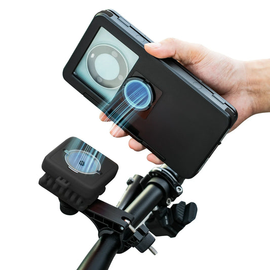 ROCKBROS Cykel Mobilhållare Magnetisk, 4,7–6,9 tum Smartphones, Styrstångsfäste 22,2–31,8 mm