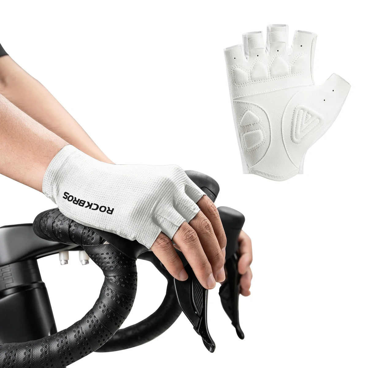 ROCKBROS Cykelhandskar halvfingrar med stötdämpande SBR-polstring - S396