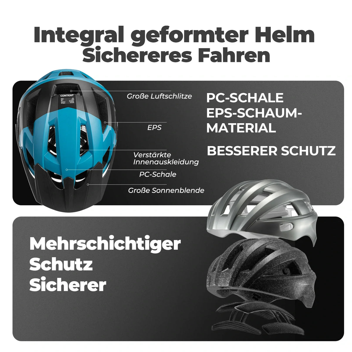 ROCKBROS Cykelhelm enhetsstorlek 56-62 cm