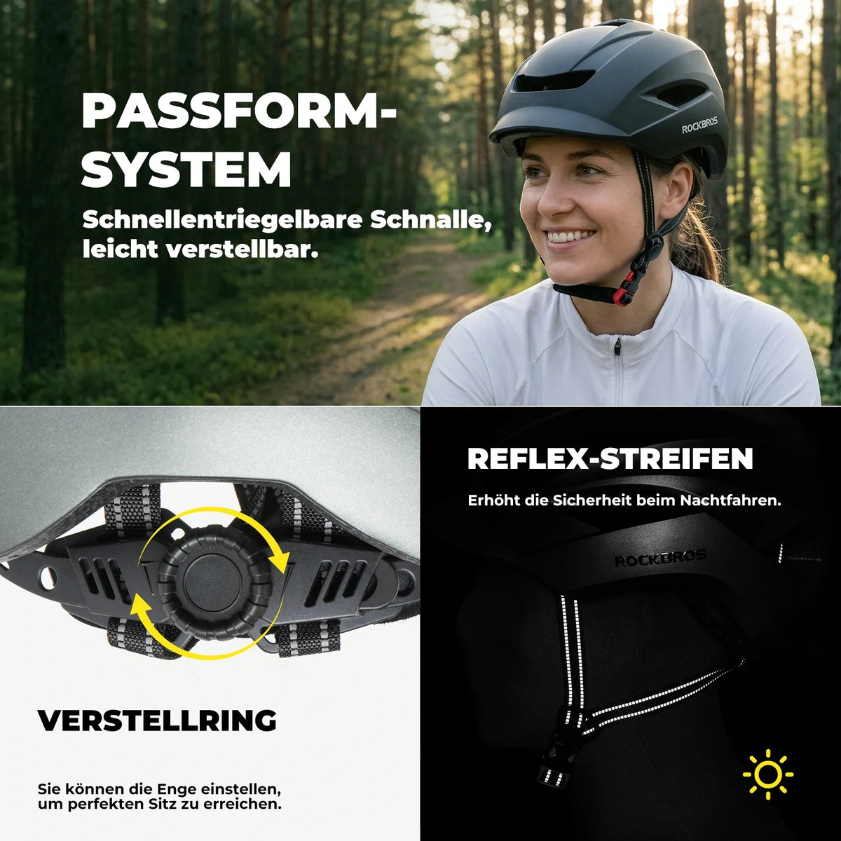 ROCKBROS Cykelhjälm med ventilationssystem För huvudomkrets 57-62 cm