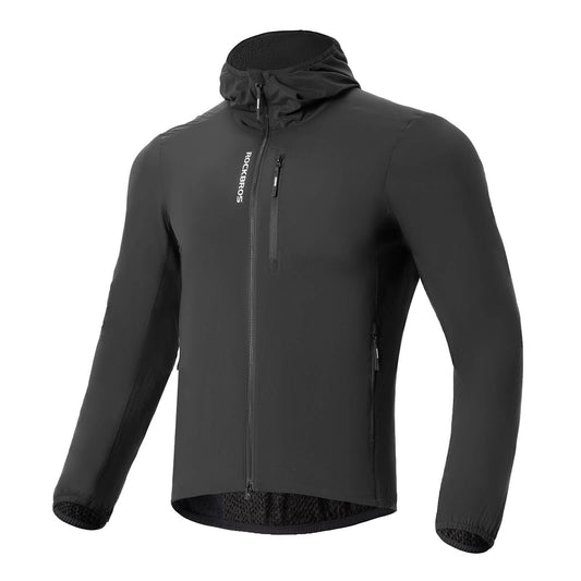 ROCKBROS Cykeljacka Herr Varm Vindtächt Vattenavvisande Med Fleece Reflekterande