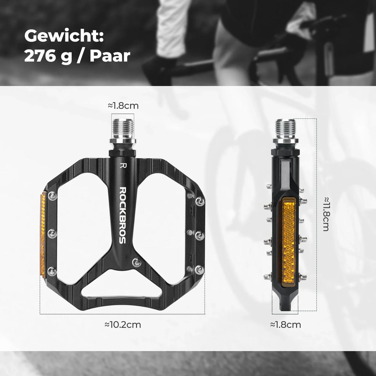 ROCKBROS Cykelpedaler halkfria