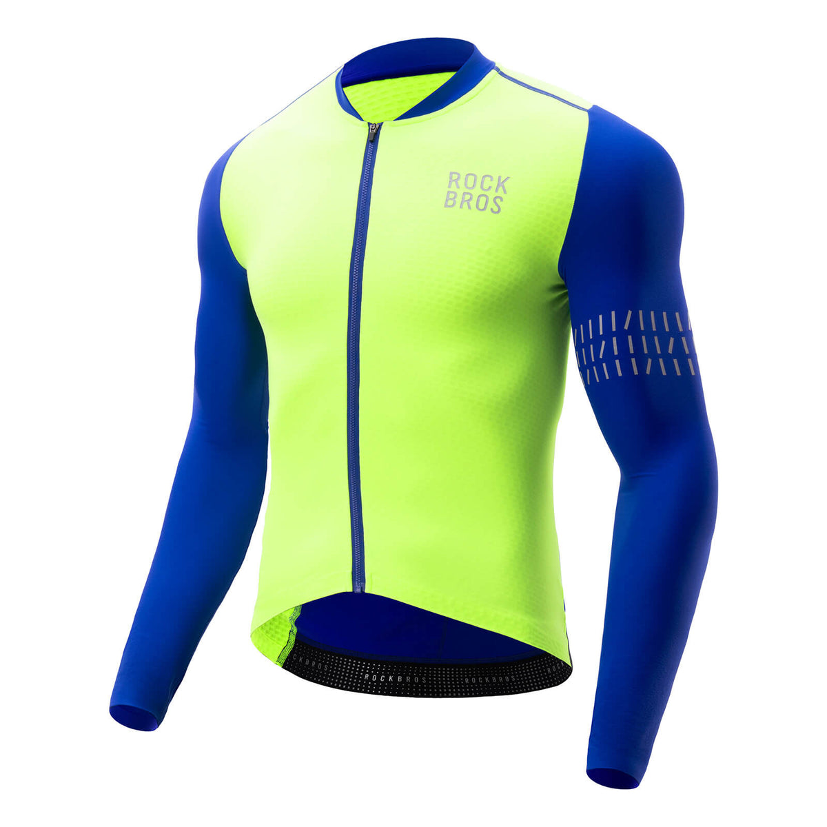 ROCKBROS Cykeltröja Långärmad Herr Vinter Varm Fleece Cykeltröja Andas Elastisk Med 3 Fickor och Reflekterande