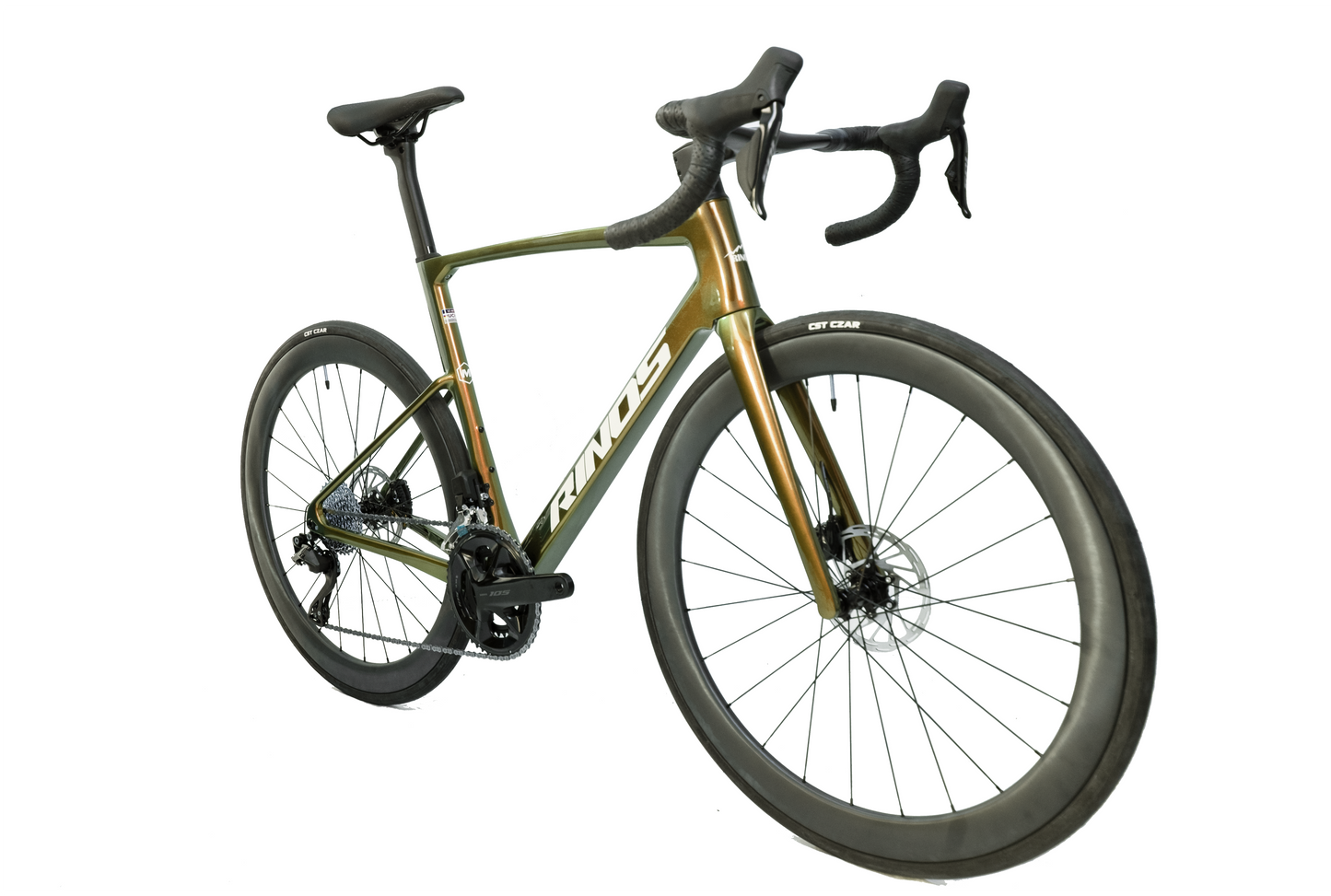 RINOS Fullkolfiberracer 700C Shimano 105 Di2 R7150 24 växlar Odin 6.1