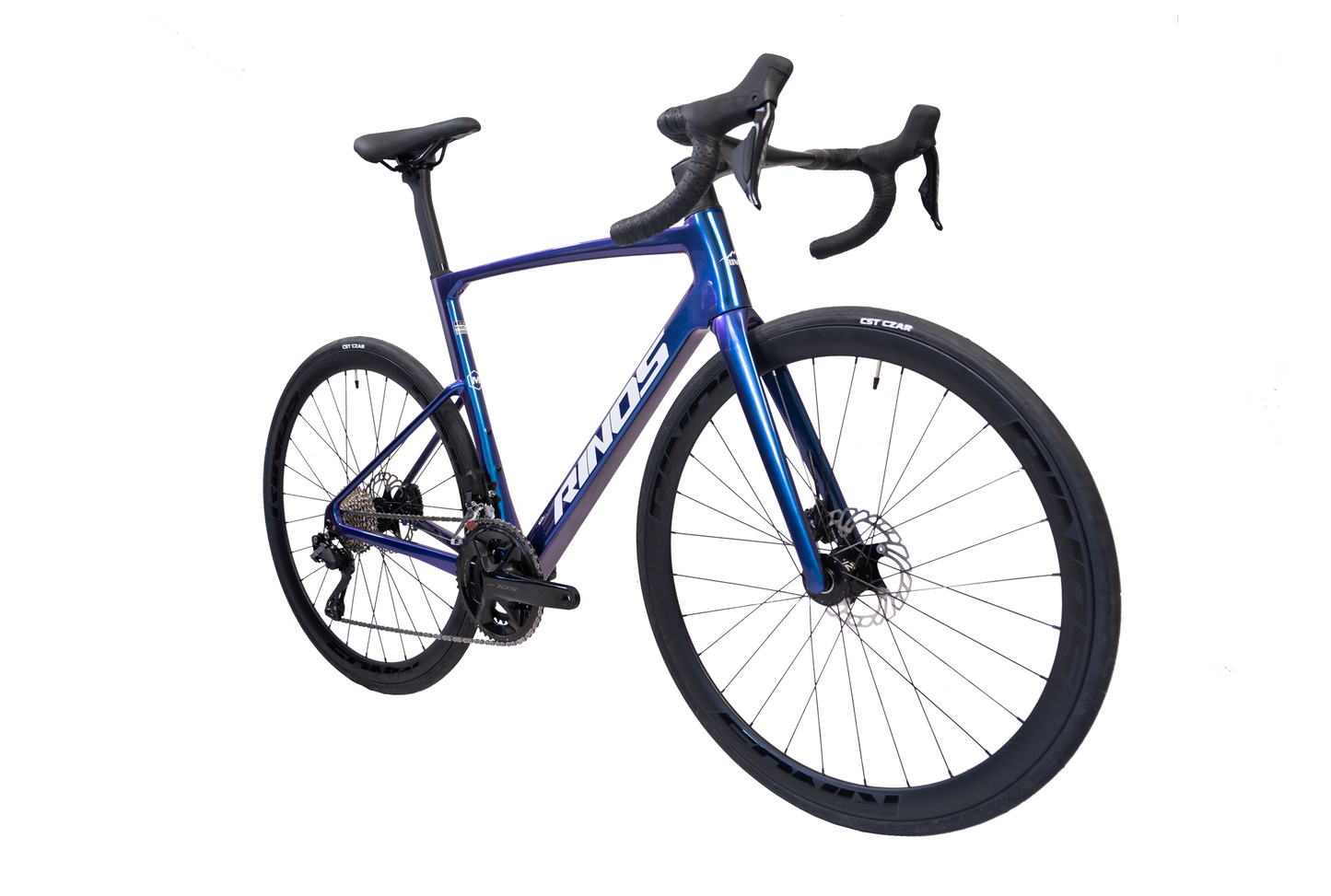 RINOS Fullkolfiberracer 700C Shimano 105 Di2 R7150 24 växlar Odin 6.1